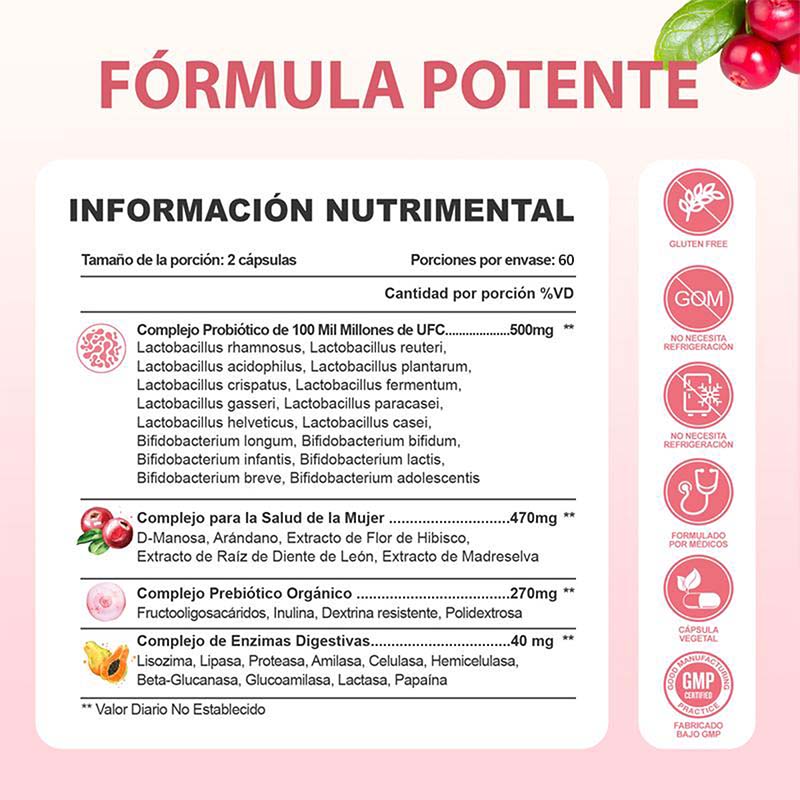 Cápsulas PROBIOTICOS MUJER - A - Probiotics Women Health avaliação e preço